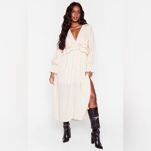 Nasty Gal Loose Pleated Maxi Dress